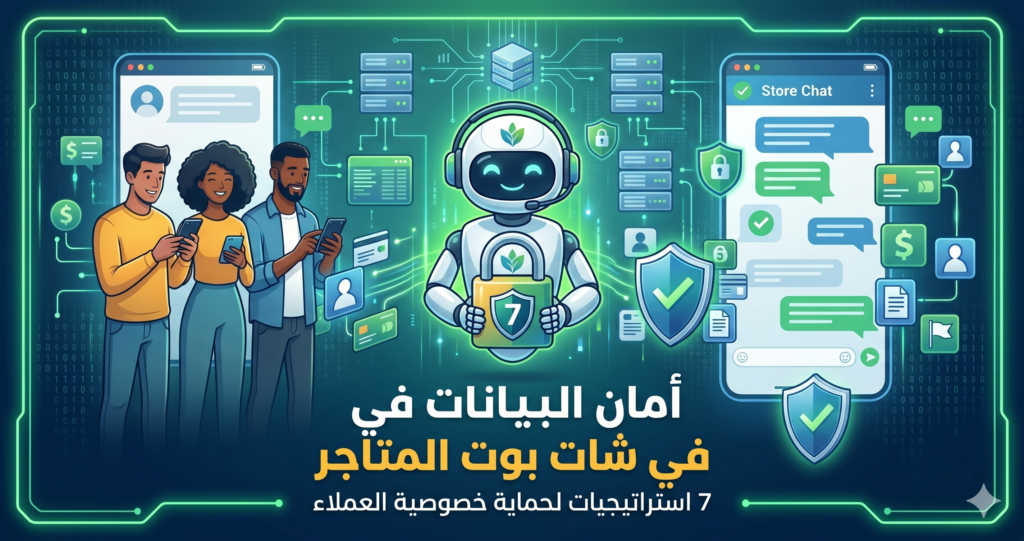 أمان البيانات في شات بوت المتاجر