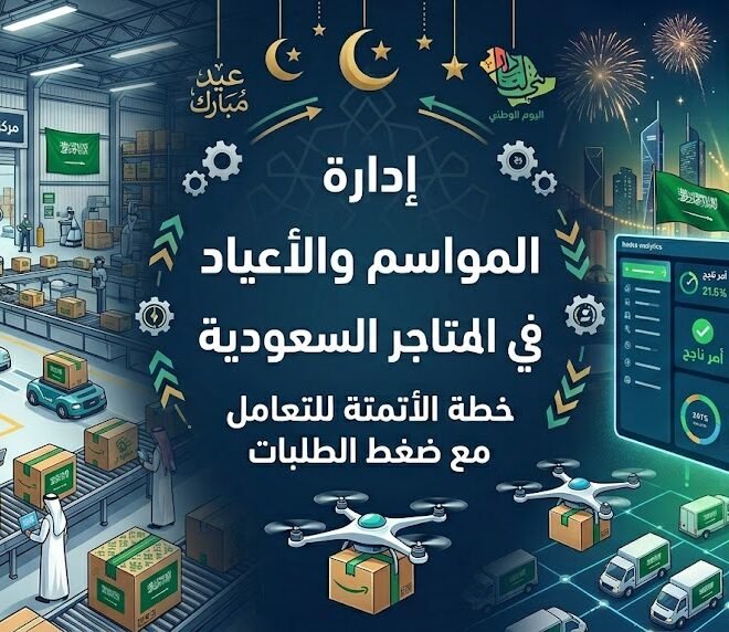 إدارة المواسم والأعياد في المتاجر السعودية : خطة الاتمتة للتعامل مع ضغط الطلبات